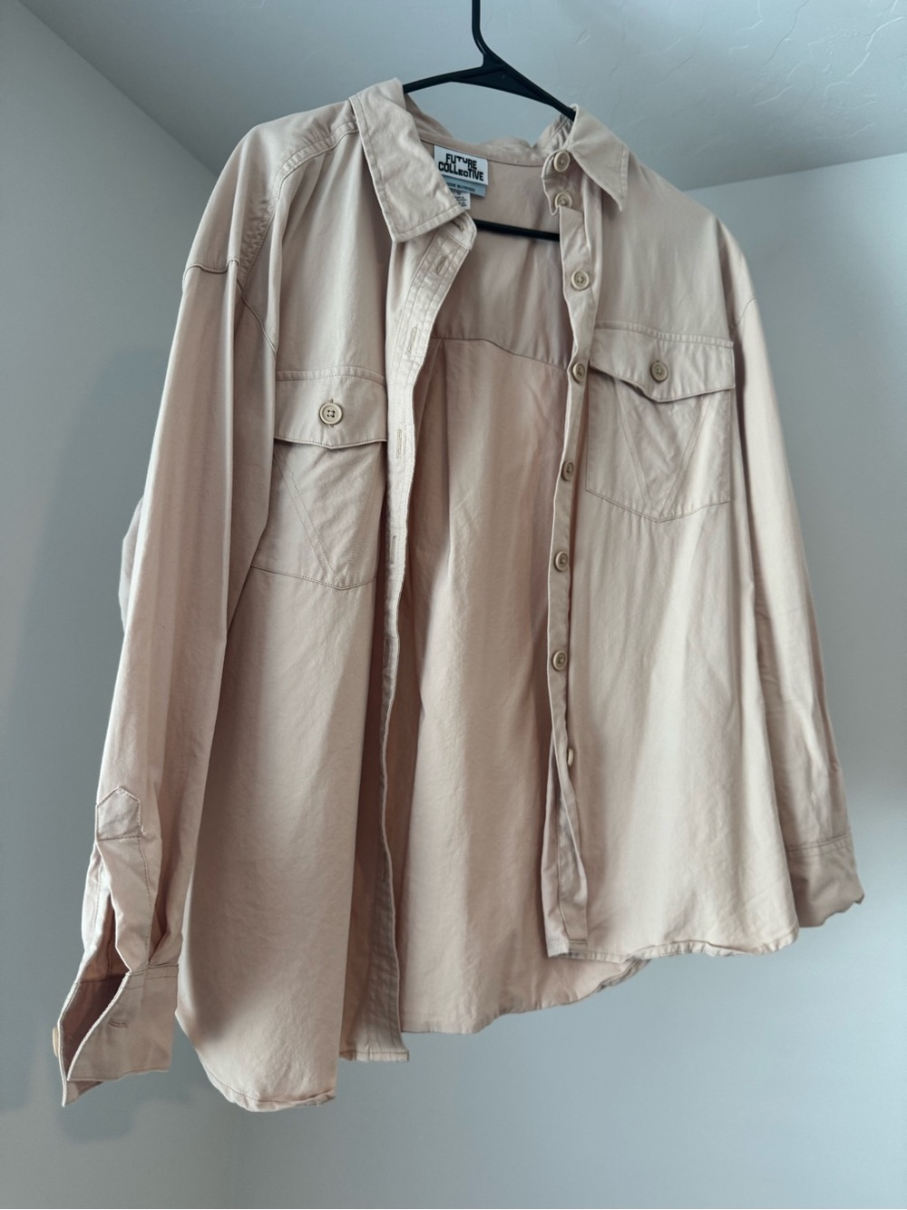 Light Beige Women’s Button-Up Shirt